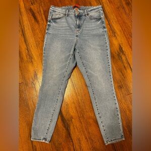 Wax Jean Women’s 16 Light Wash Blue Denim Pants Skinny Bottoms Pockets